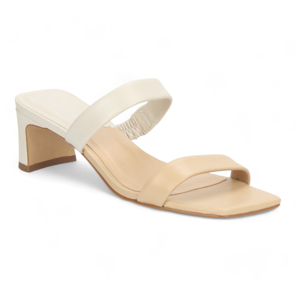 Bruno Menegatti Trisha Leather Slide Sandal - Cream / Off White