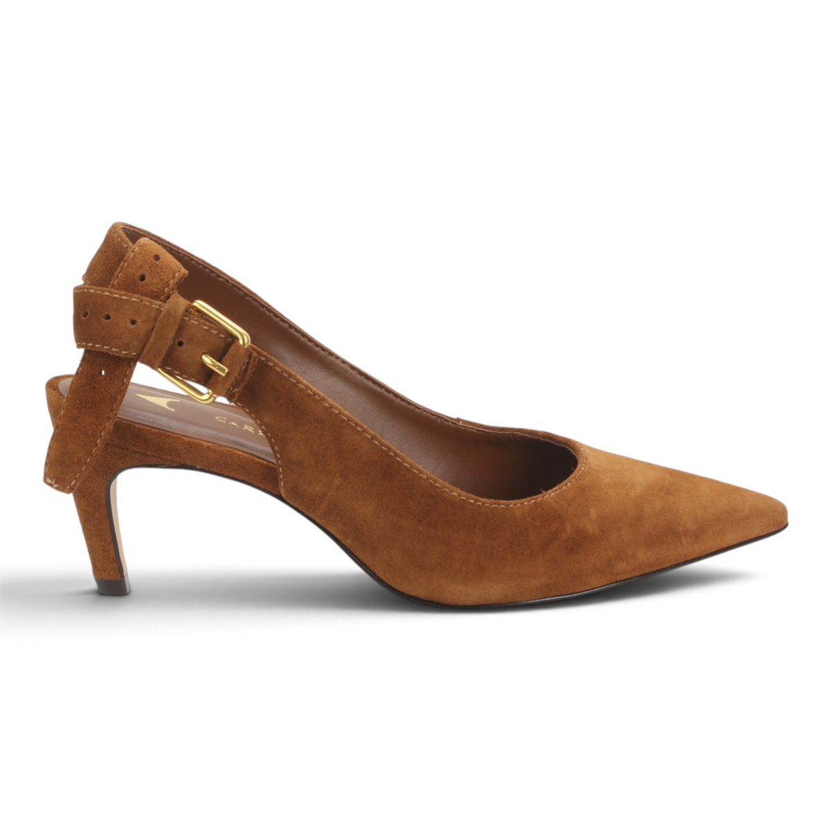 Carrano Irida Leather Suede Slingback - Tan