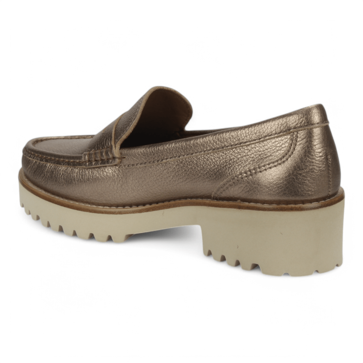 Bruno Menegatti Carrera Leather Loafer Metallic - Champagne