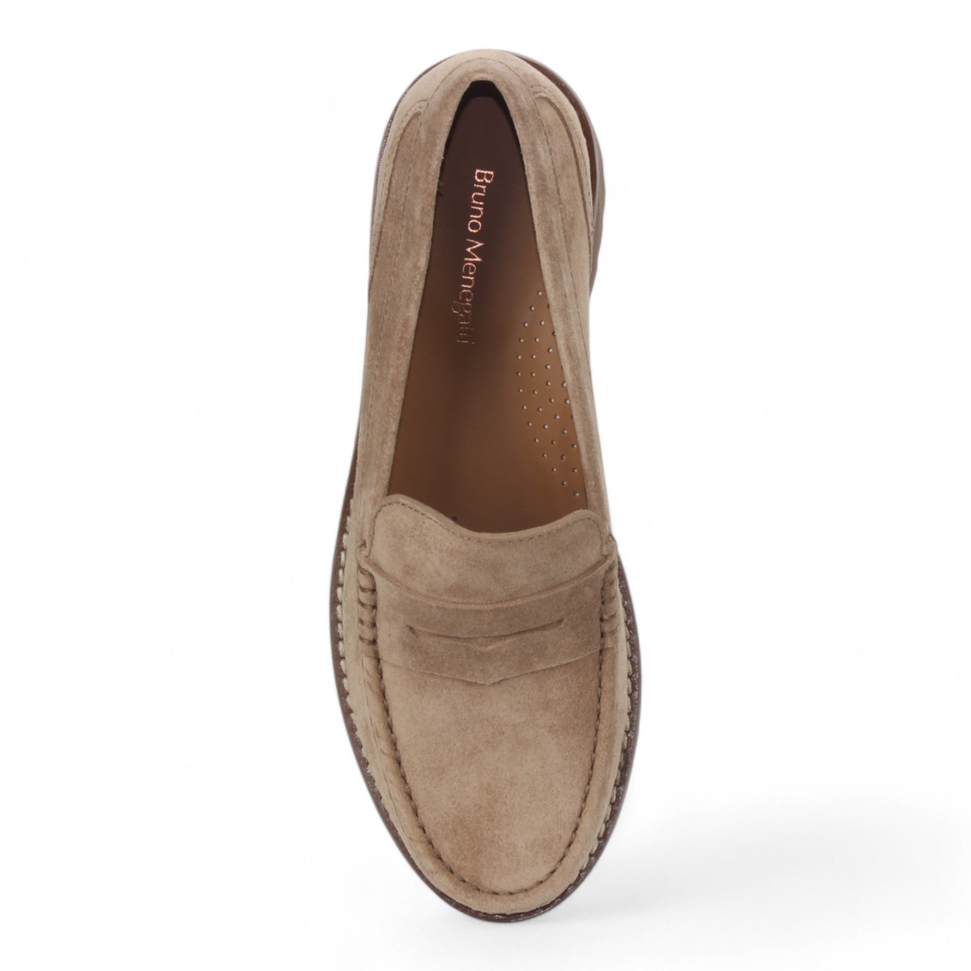 Bruno Menegatti Carrera Leather Loafer Suede - Taupe