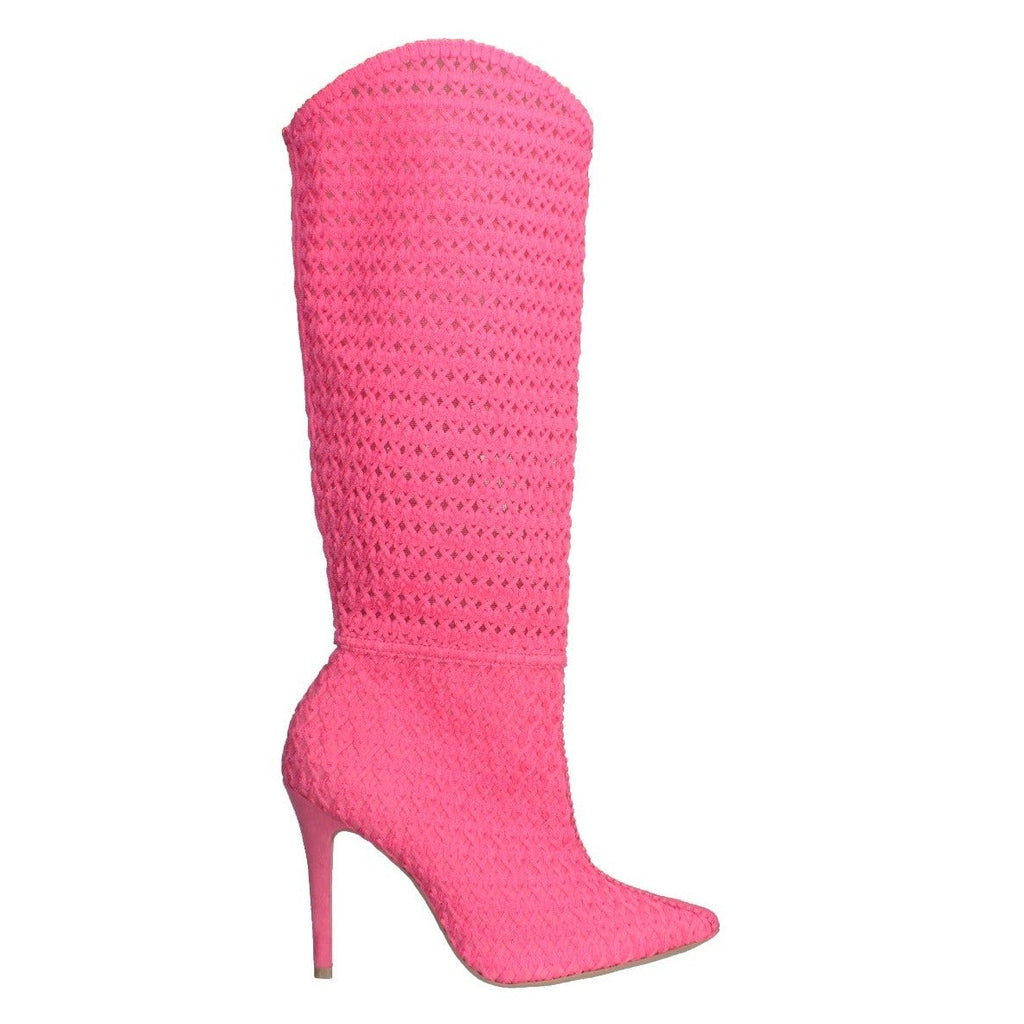 Bruno Menegatti Emily Tall Crochet Boot-Pink
