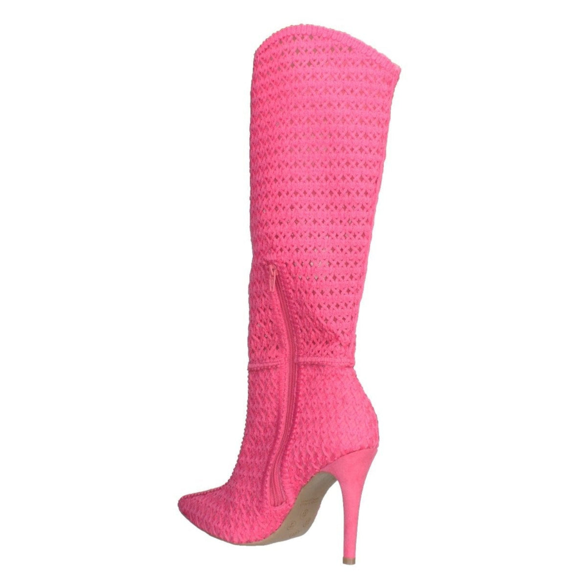Bruno Menegatti Emily Tall Crochet Boot-Pink
