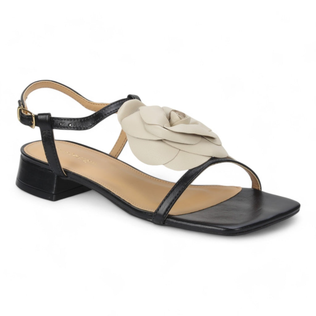 Bruno Menegatti Flower Sandal - Black Off White