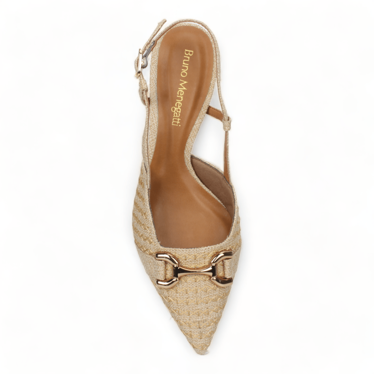 Bruno Menegatti Jadore Slingback Pump - Beige Canvas