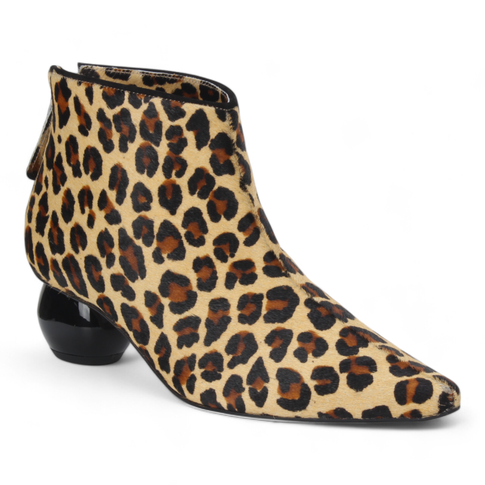 Bruno Menegatti Jana Leather Ankle Bootie - Leopard