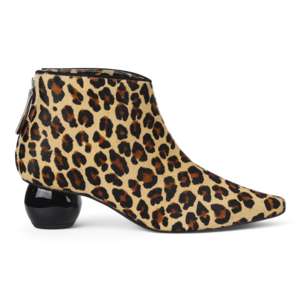 Bruno Menegatti Jana Leather Ankle Bootie - Leopard