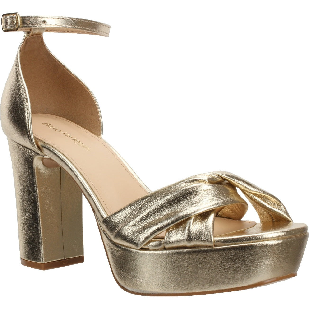 Bruno Menegatti Julie Dress Leather Sandal- Gold
