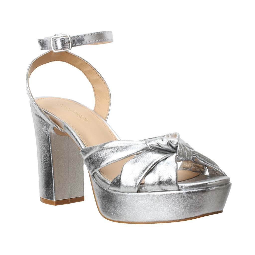 Bruno Menegatti Lauren Leather Dress Sandal - Silver