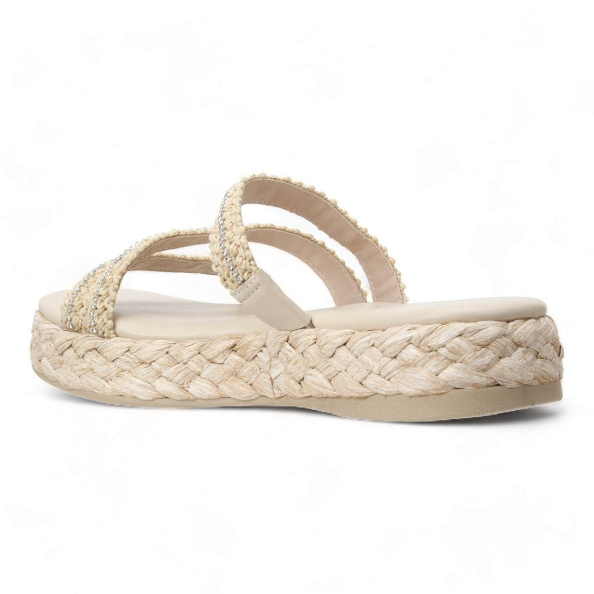 Bruno Menegatti Lauryn Embellished Flatform - Natural Vanilla
