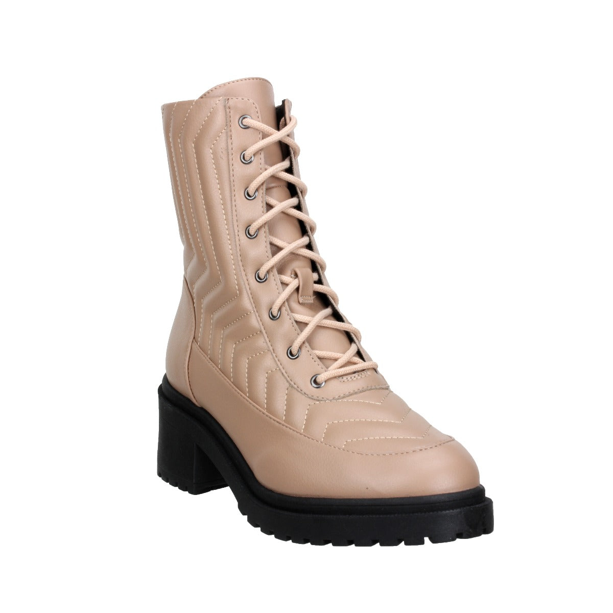 Bruno Menegatti Nikkita Leather Combat Boot - Nude