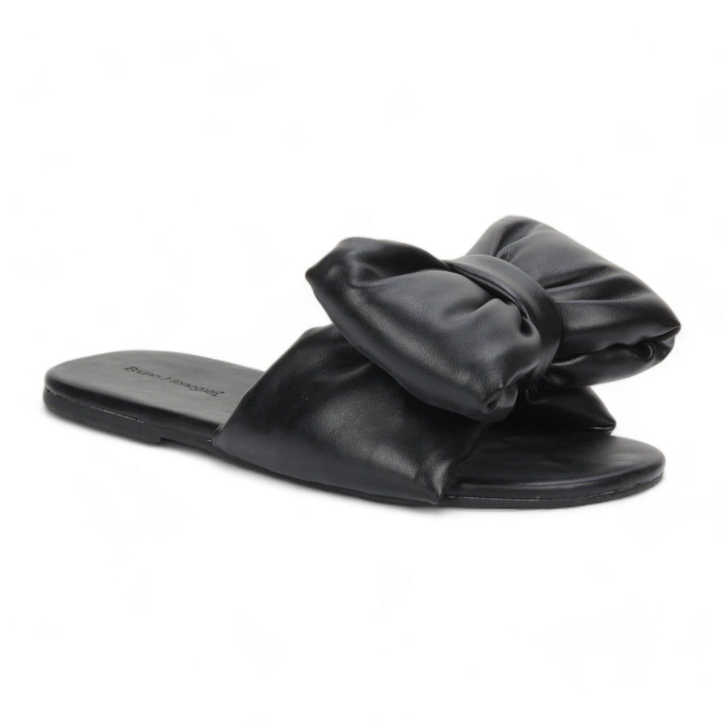Bruno Menegatti Patti Super Bow Flat Sandal - Black