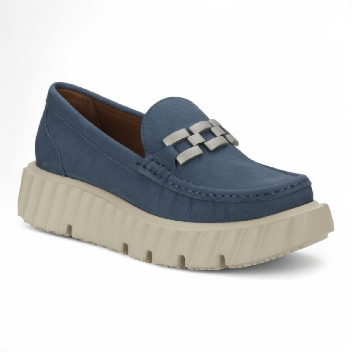 Bruno Menegatti Piemonte Nubuck Leather Loafers - Blue Fairy