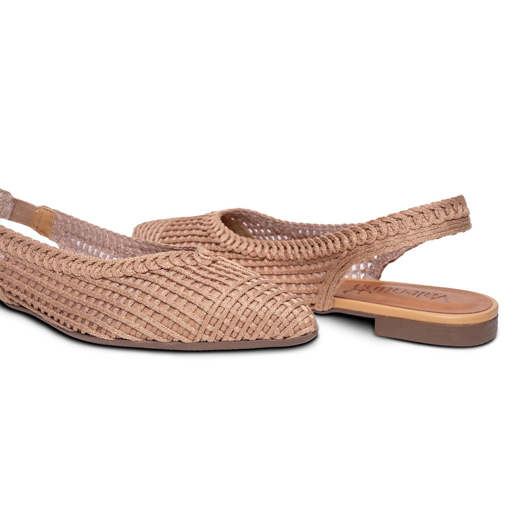 Bruno Menegatti Sandra Crochet Flat Slingbacks - Rose Quartz