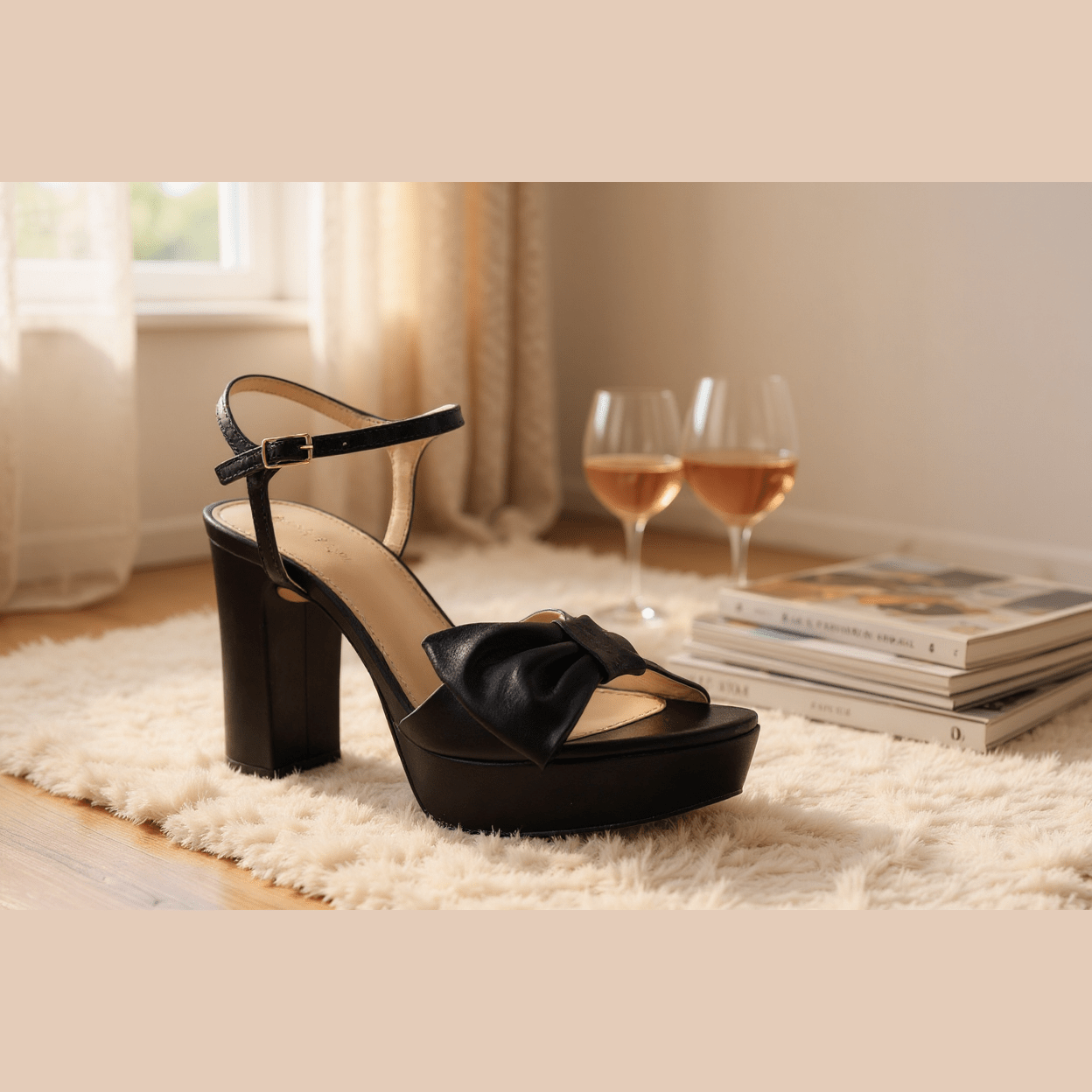 Bruno Menegatti Thelma Leather Dressy Platform - Black