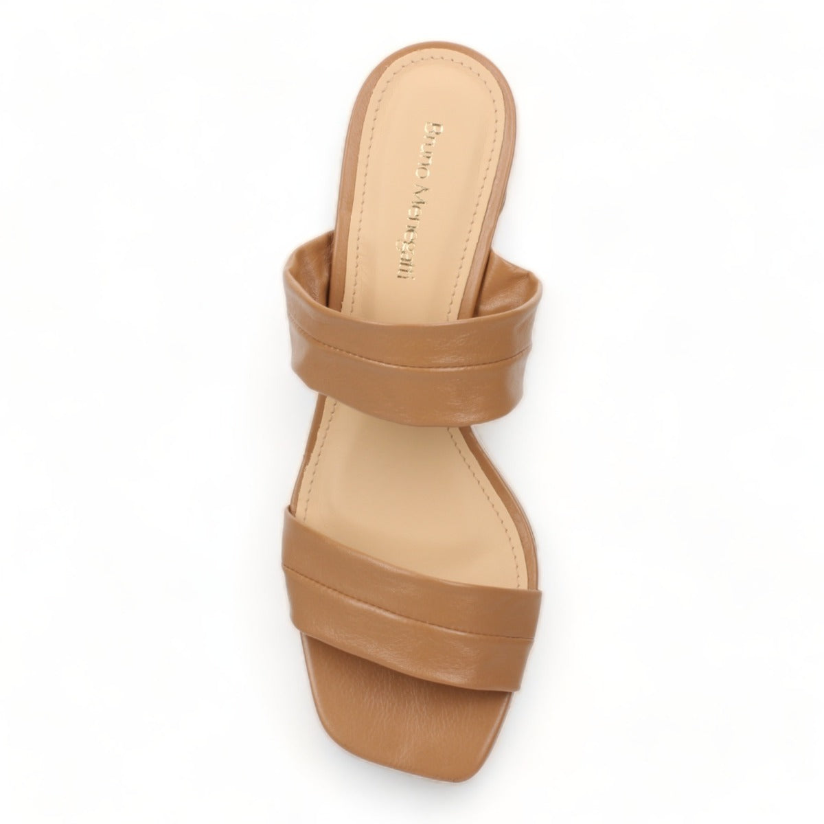 Bruno Menegatti Victoria Leather Slide Sandal - Coconut Leather Heel