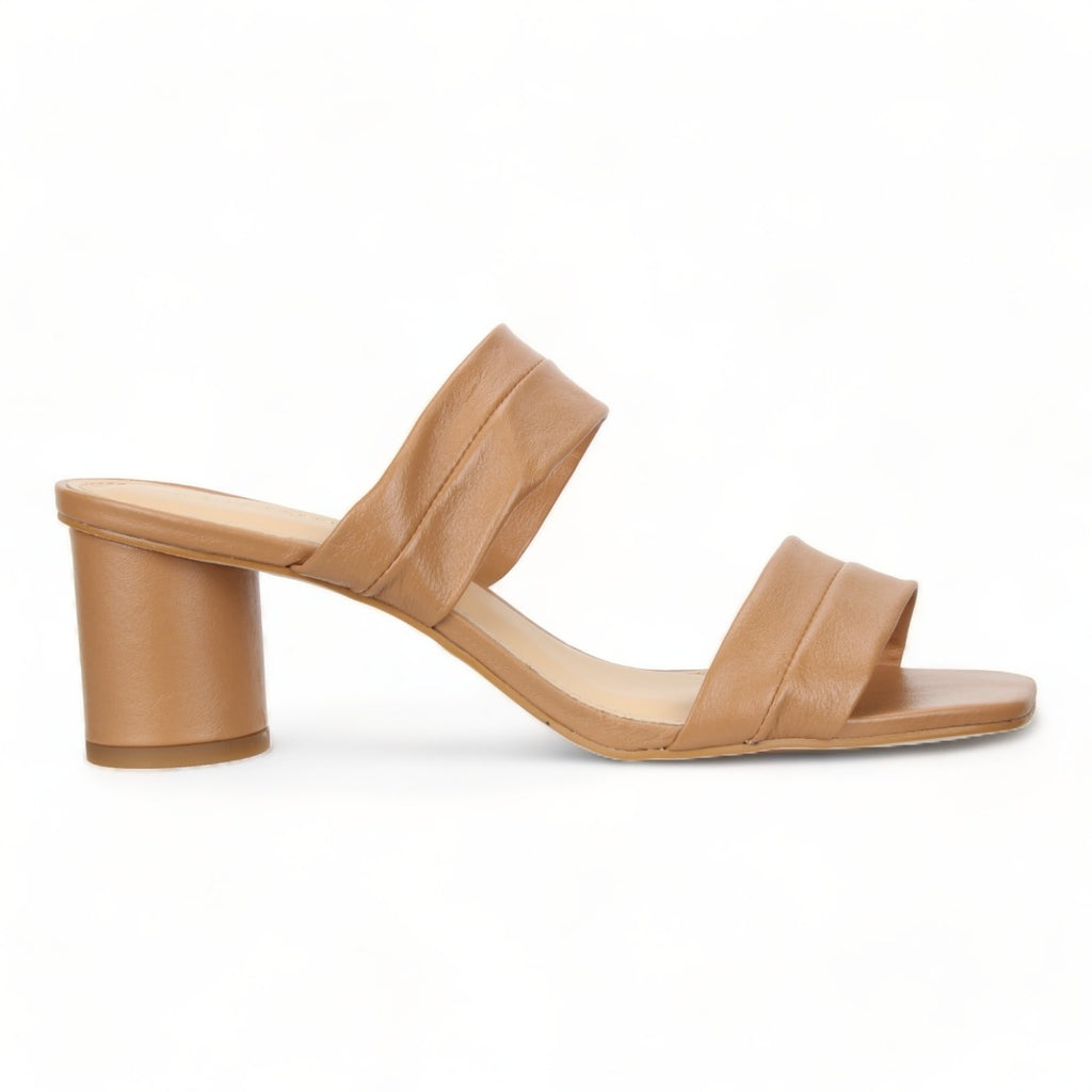 Bruno Menegatti Victoria Leather Slide Sandal - Coconut Leather Heel