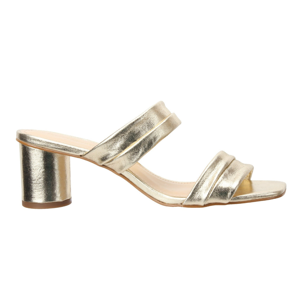Bruno Menegatti Victoria Leather Slide Sandal - Gold