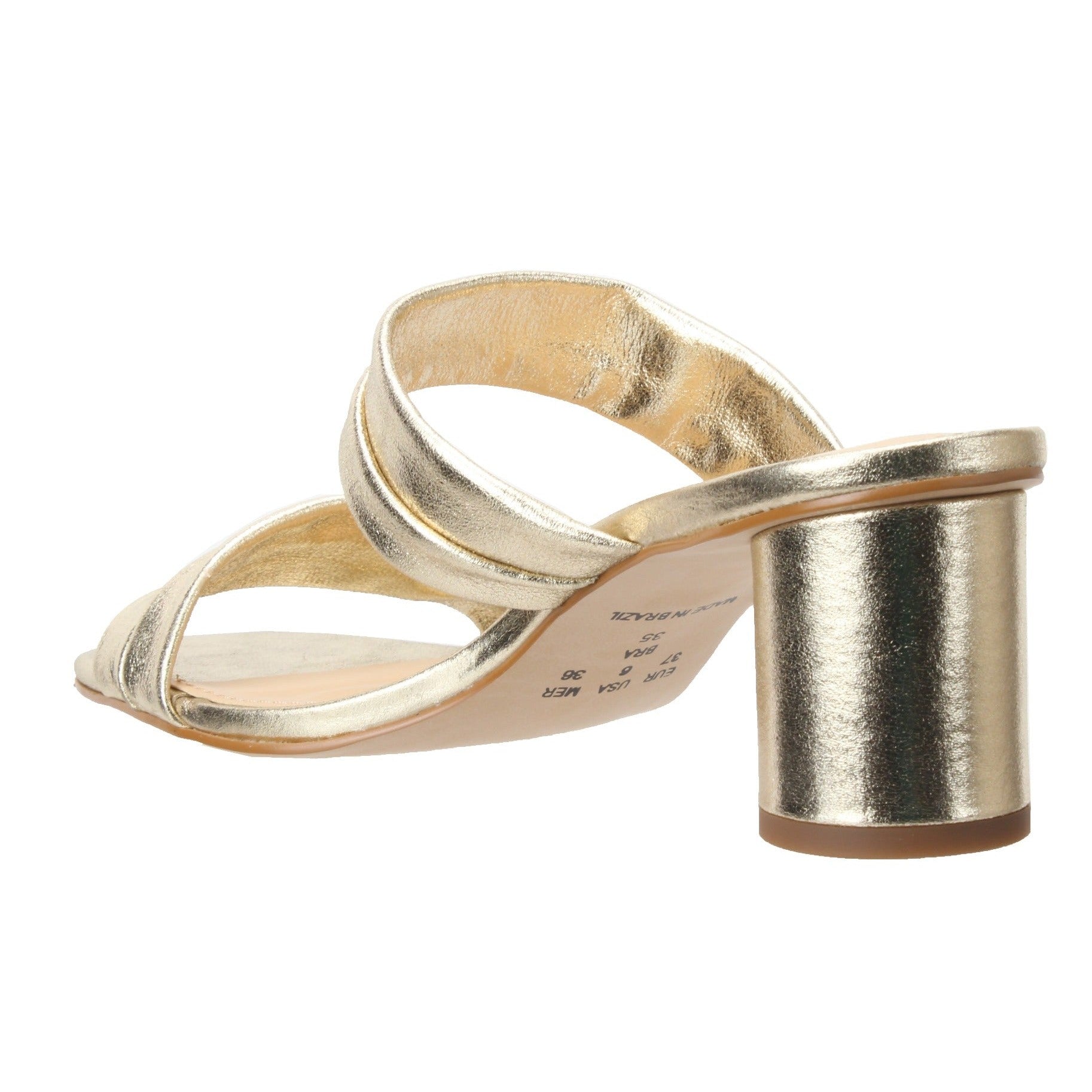 Bruno Menegatti Victoria Leather Slide Sandal - Gold