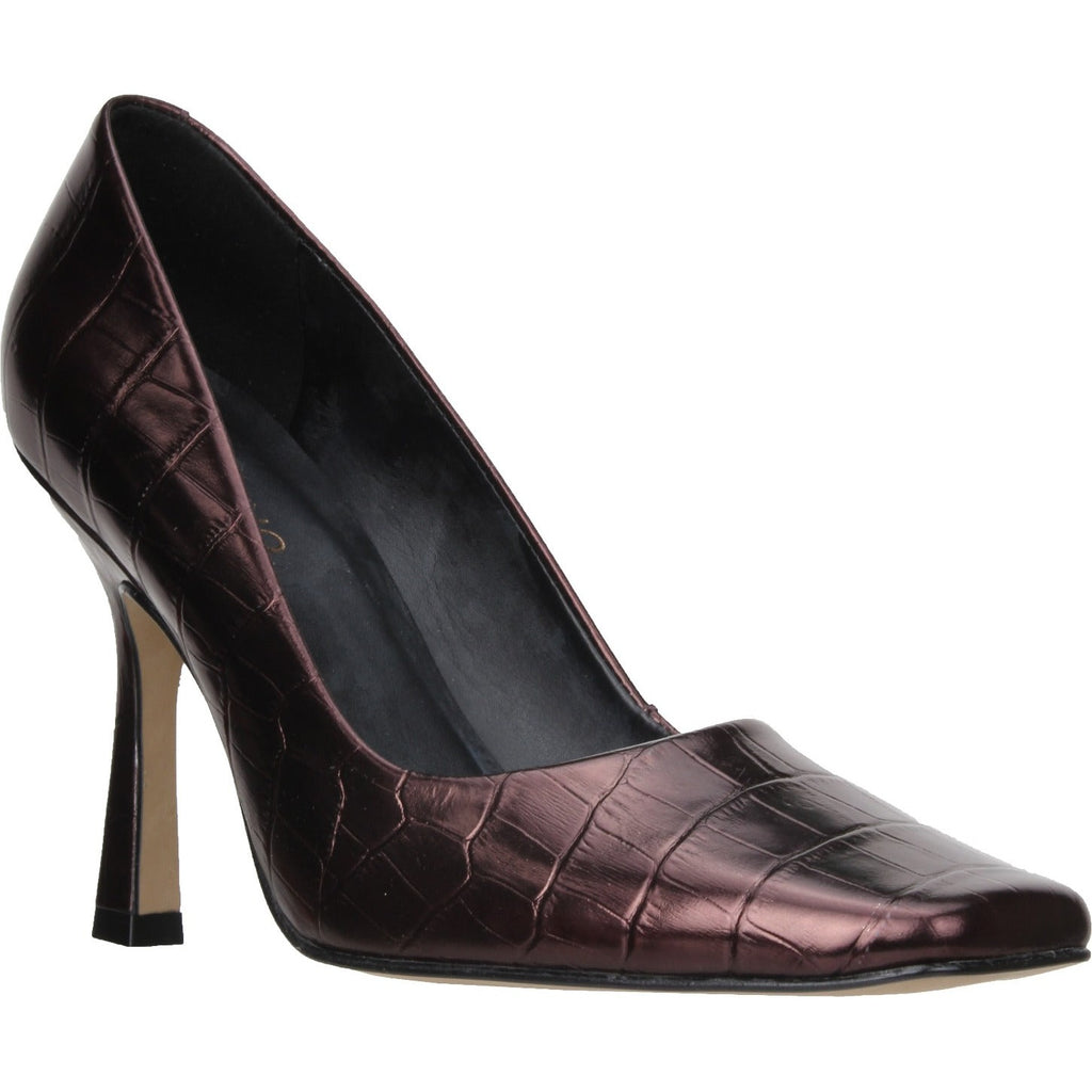 Carrano Adison Leather Croco Pump - Brown