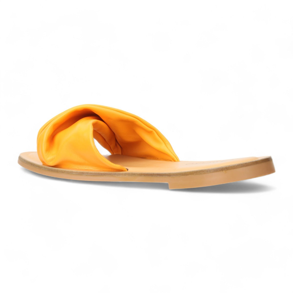 Carrano Diana Leather Slide Sandal - Tangerine