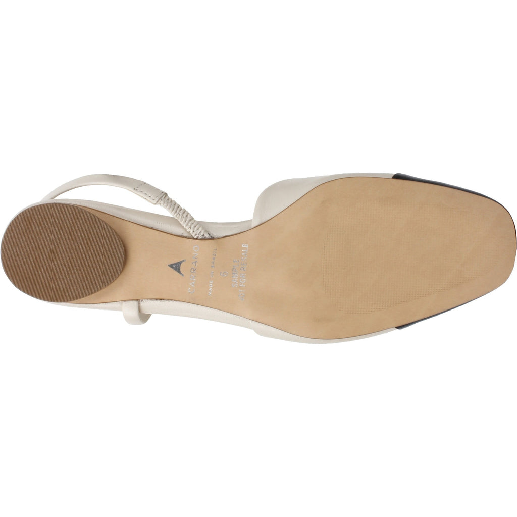 Carrano Eliz Sling Back Leather Dress Flat- Black/Latte