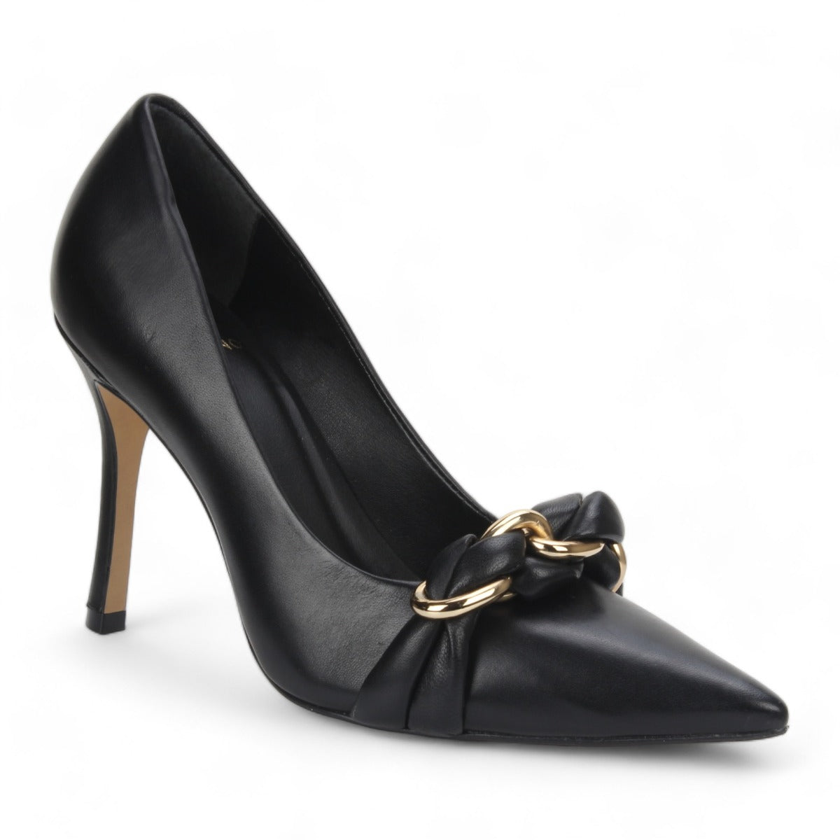 Carrano Embellished Dress Leather Pump - Black