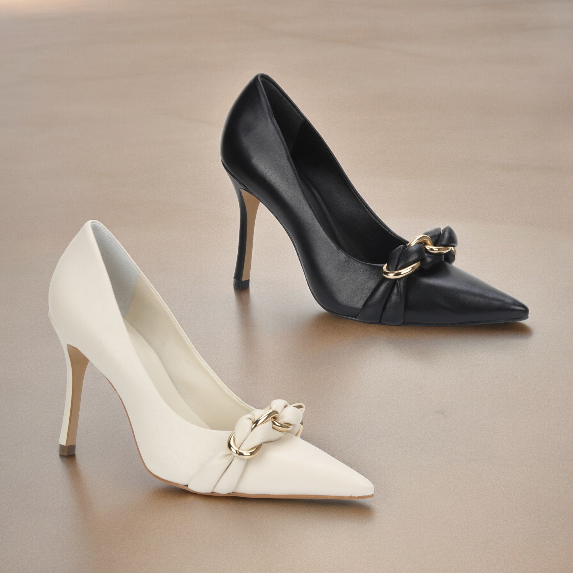 Carrano Embellished Dress Leather Pump - Black