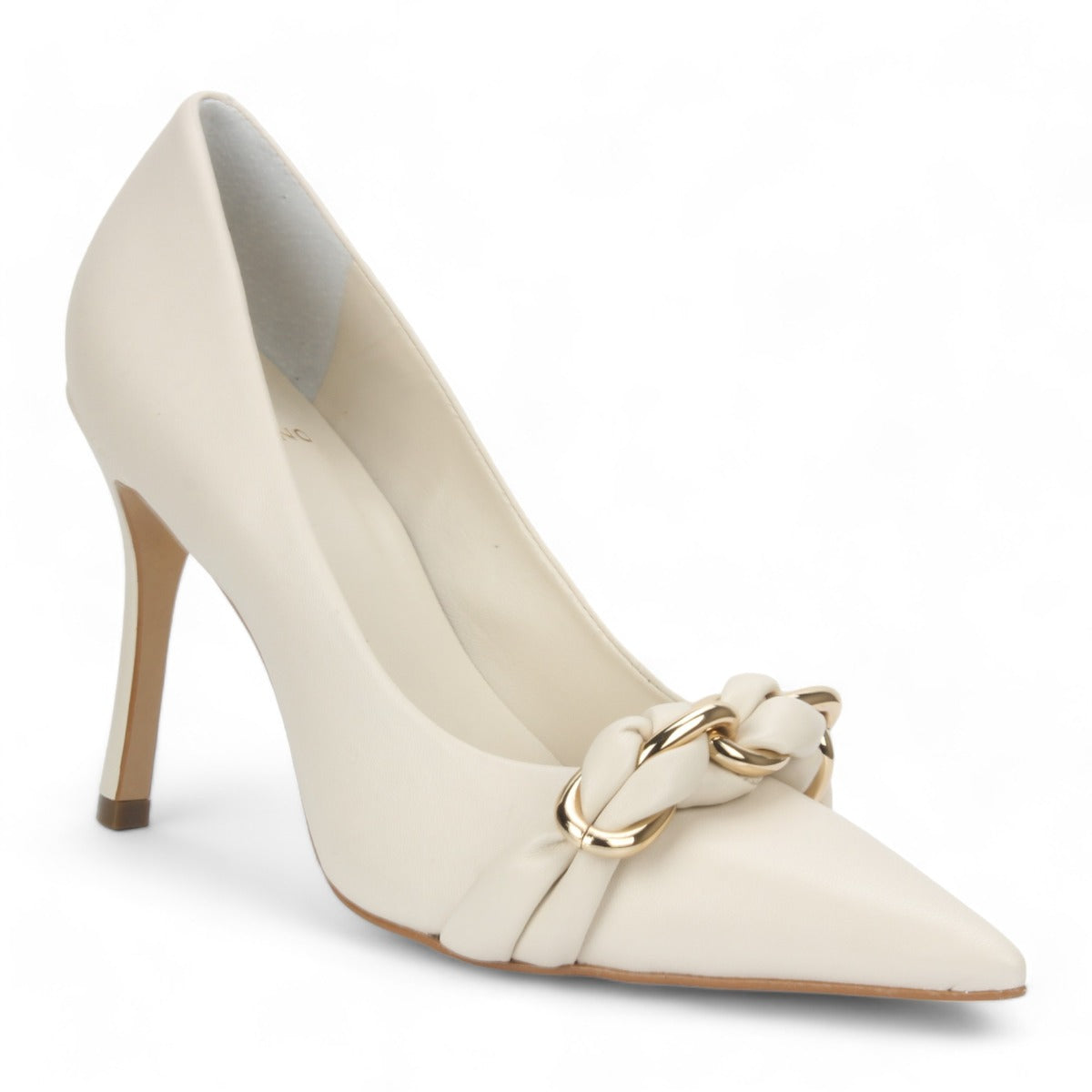 Carrano Embellished Dress Leather Pump - Latte