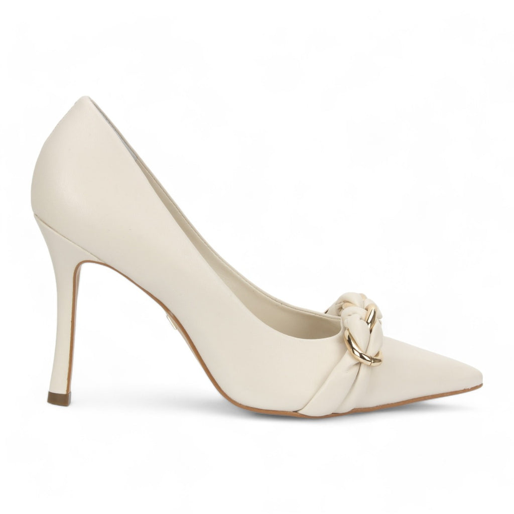 Carrano Embellished Dress Leather Pump - Latte