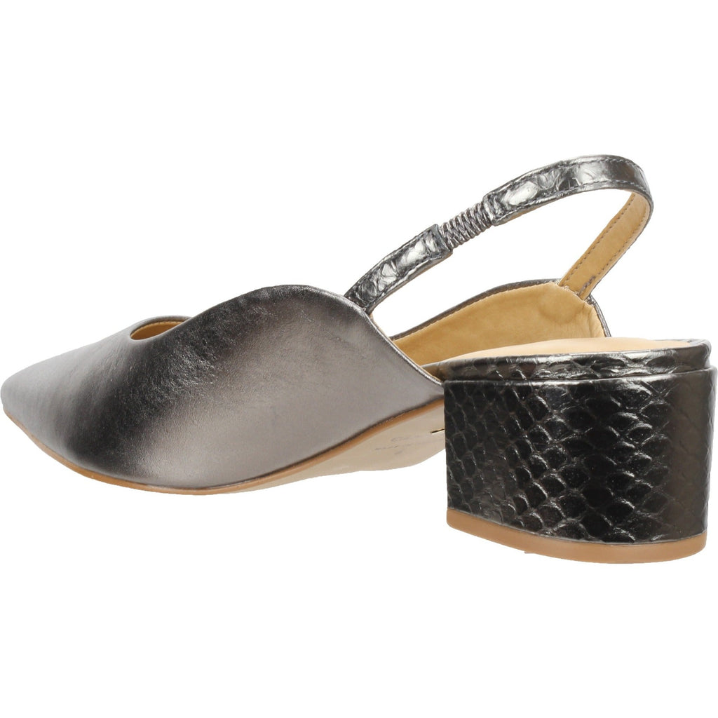Carrano Heidi Leather Slingback Pump - Viper Pewter