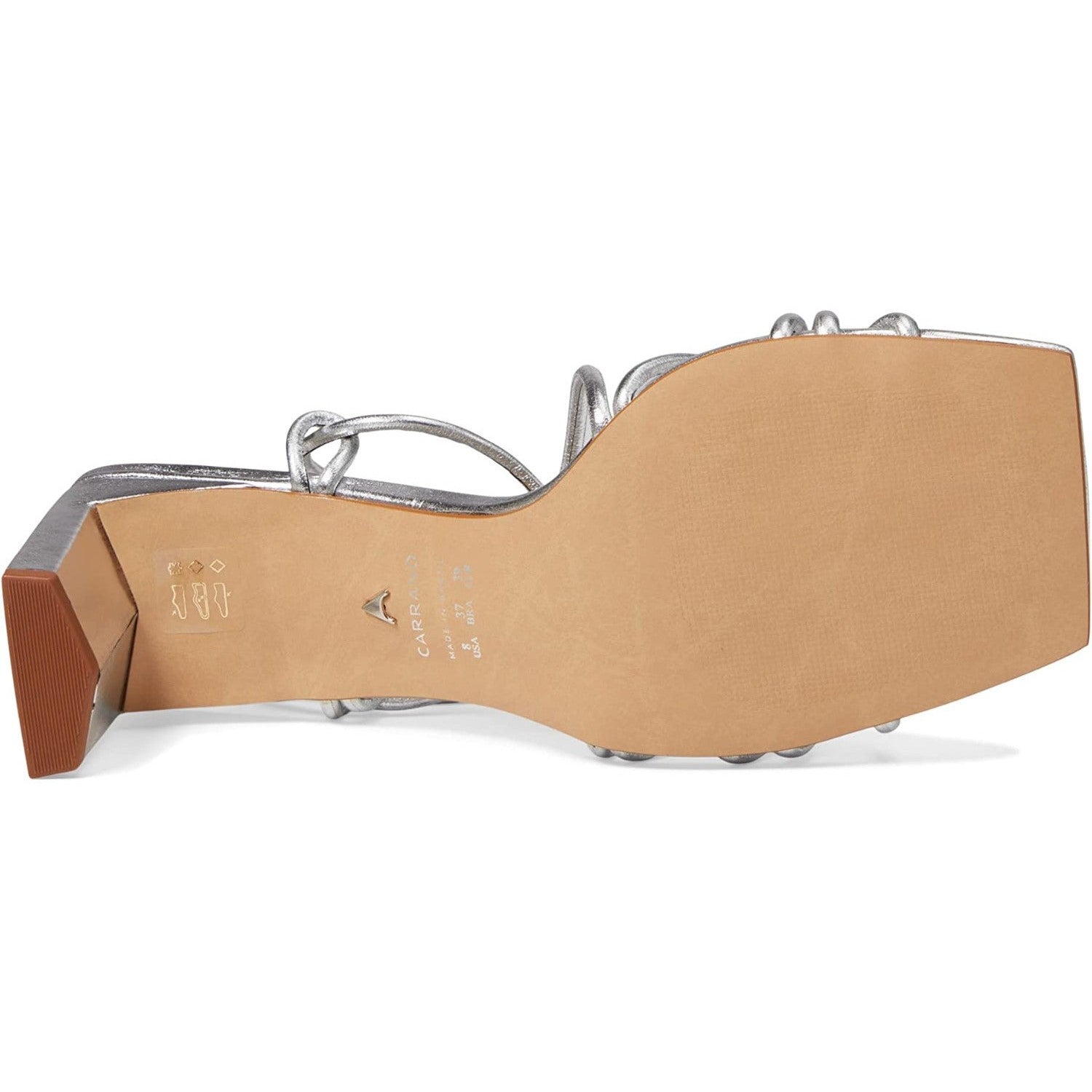 Carrano Penelope Lace Up Leather Dress Sandal- Silver