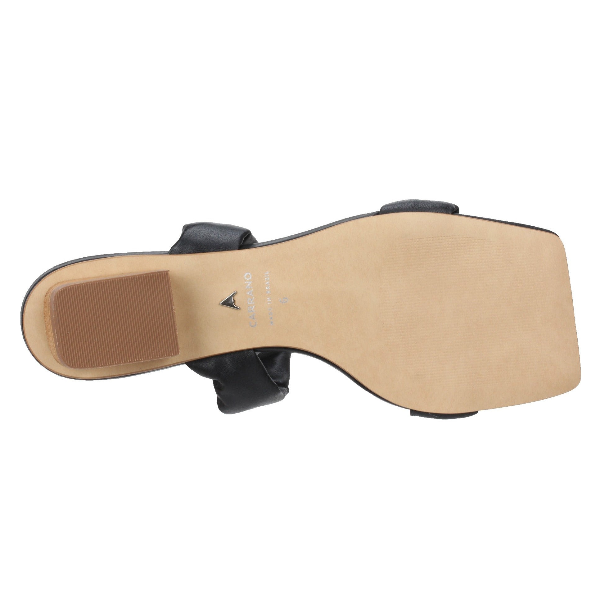 Carrano Phoebe Leather Slide Sandal- Black