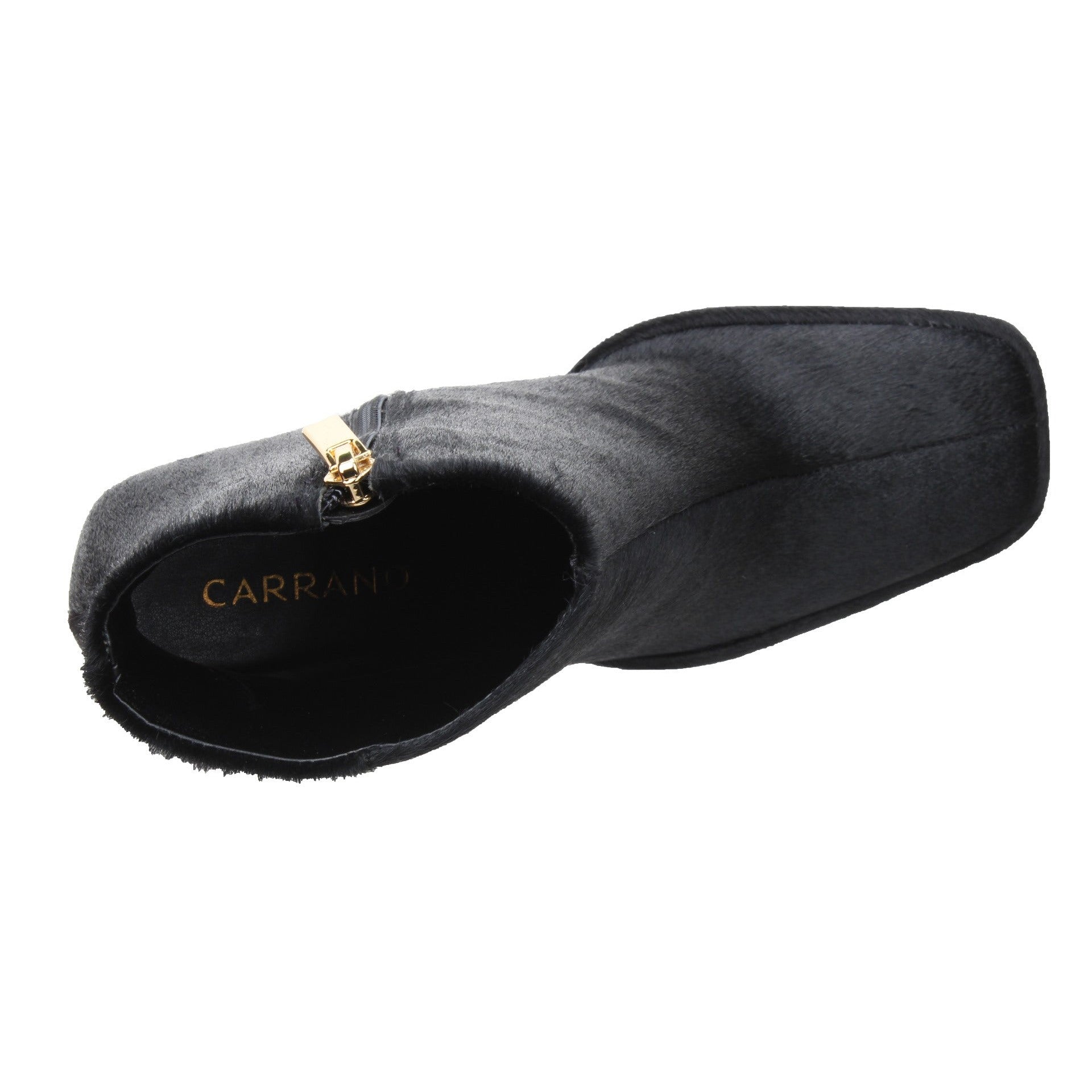 Carrano Ruby Leather Boot Calf Fur-Black