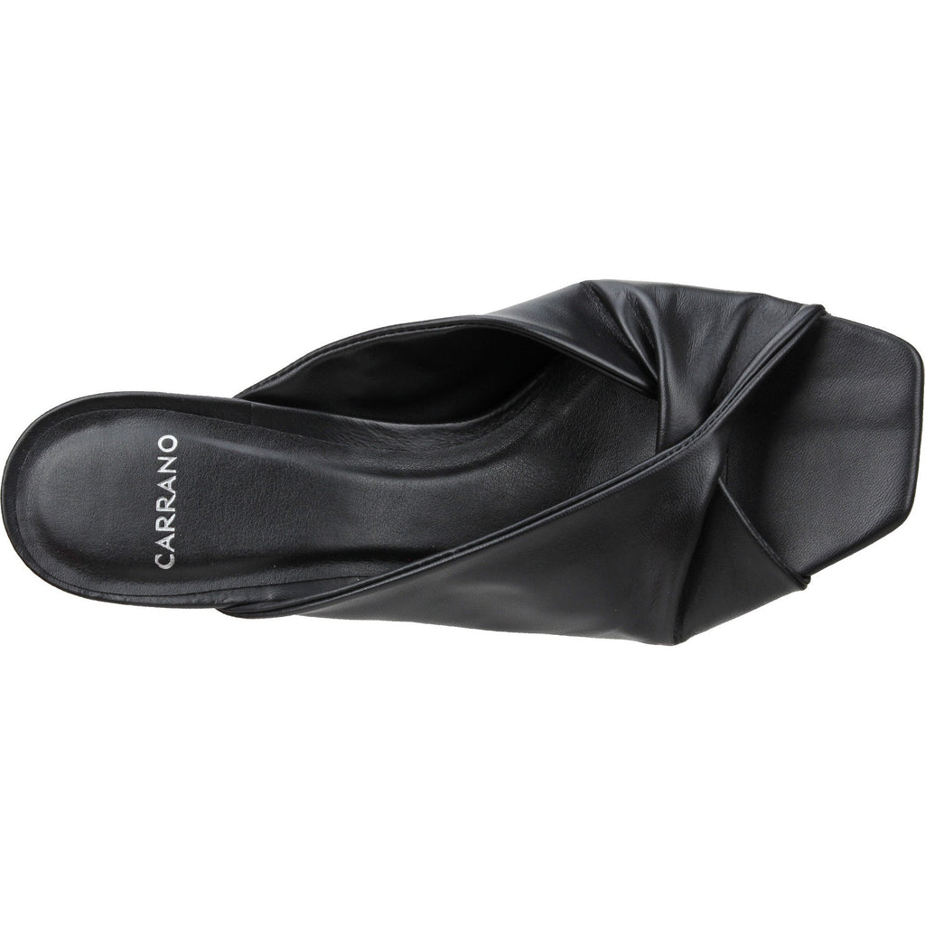 Carrano Sage Slide Leather Sandal- Black