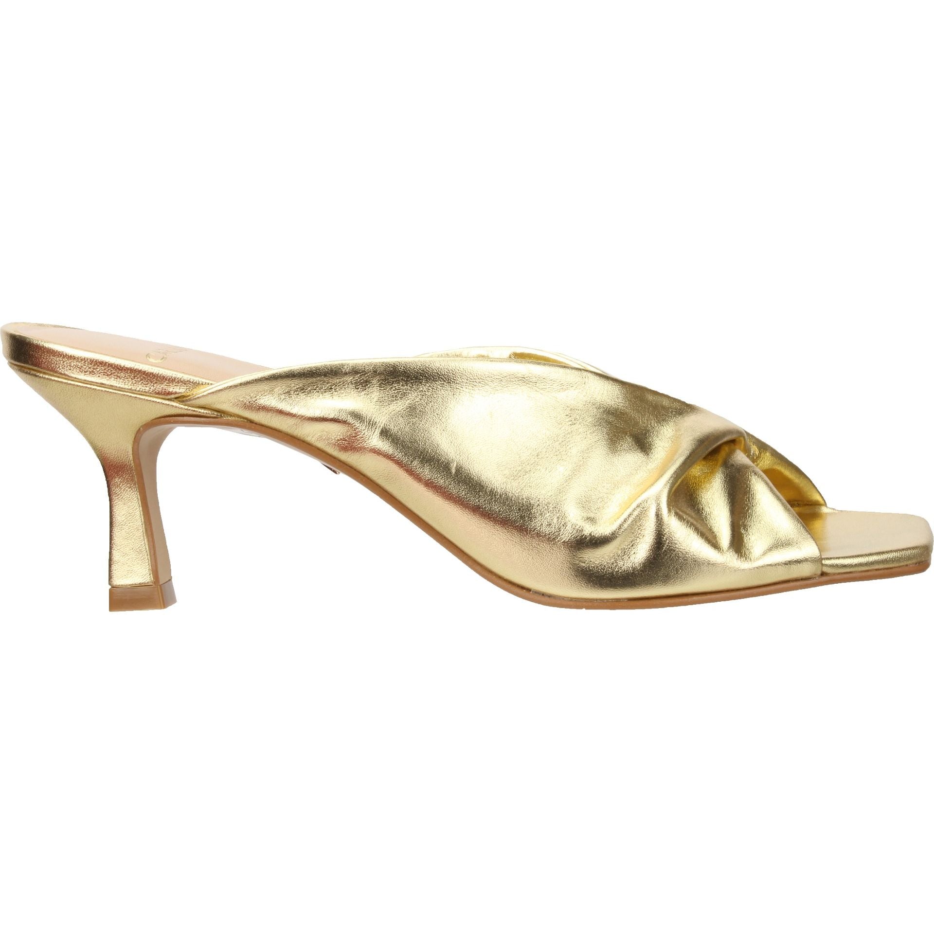 Carrano Sage Slide Leather Sandal- Gold