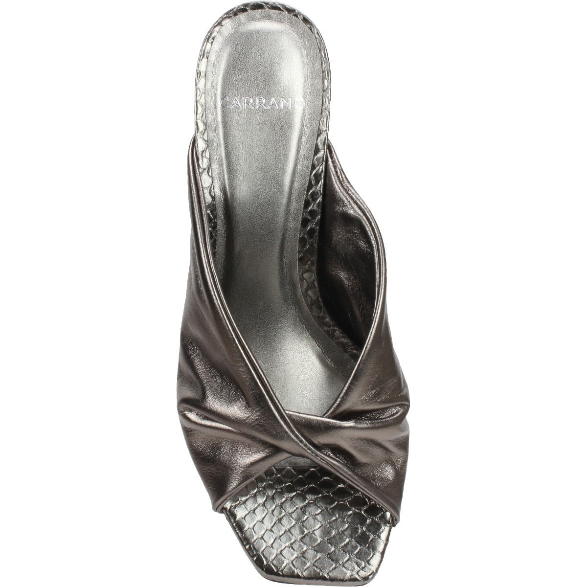 Carrano Sage Slide Leather Sandal-Viper Pewter