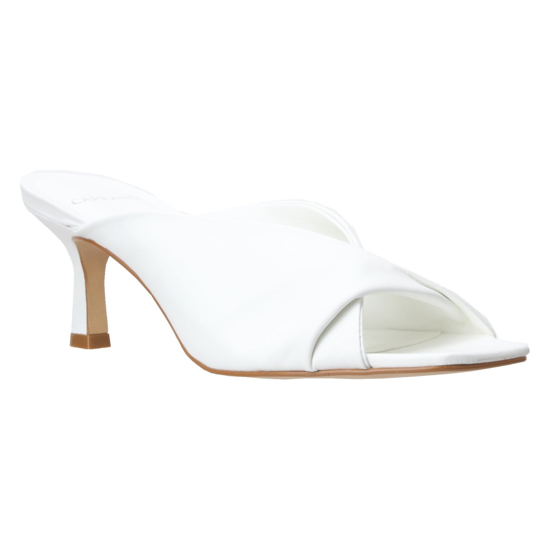 Carrano Sage Slide Leather Sandal-White