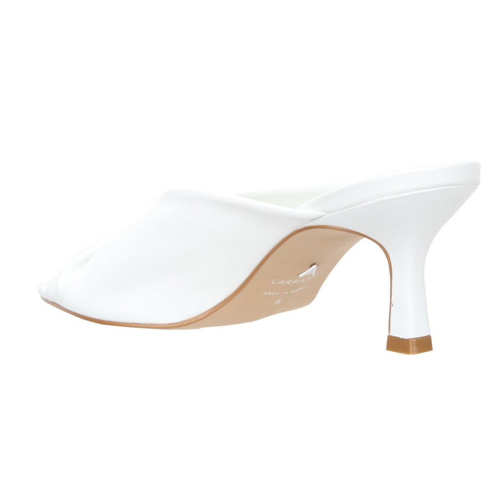 Carrano Sage Slide Leather Sandal-White