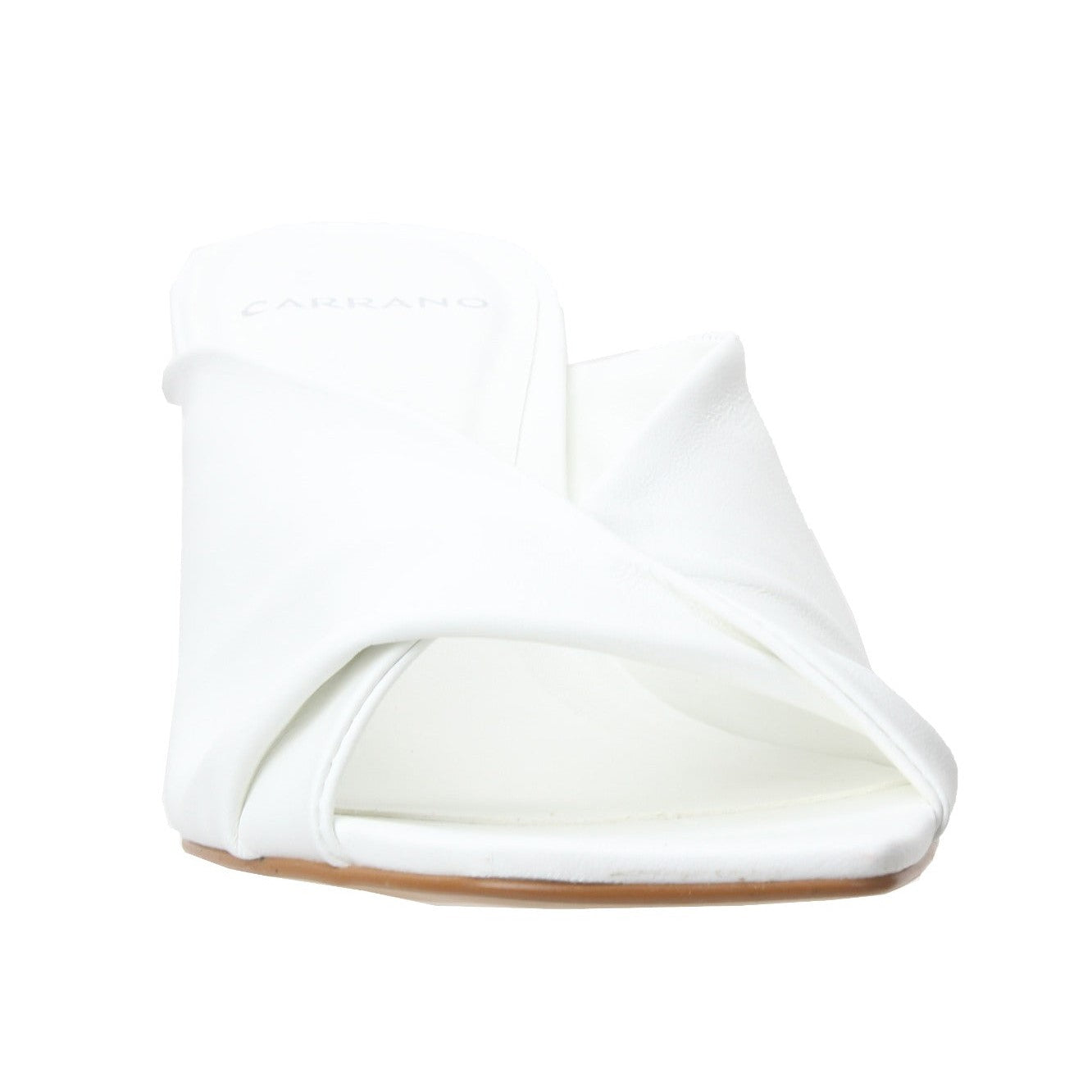 Carrano Sage Slide Leather Sandal-White