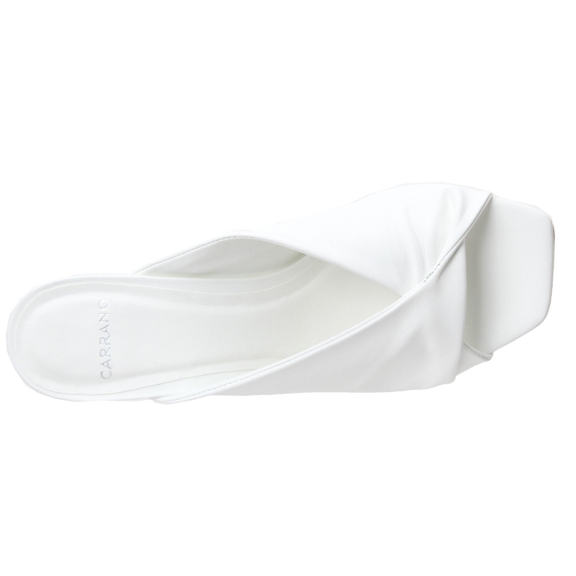 Carrano Sage Slide Leather Sandal-White