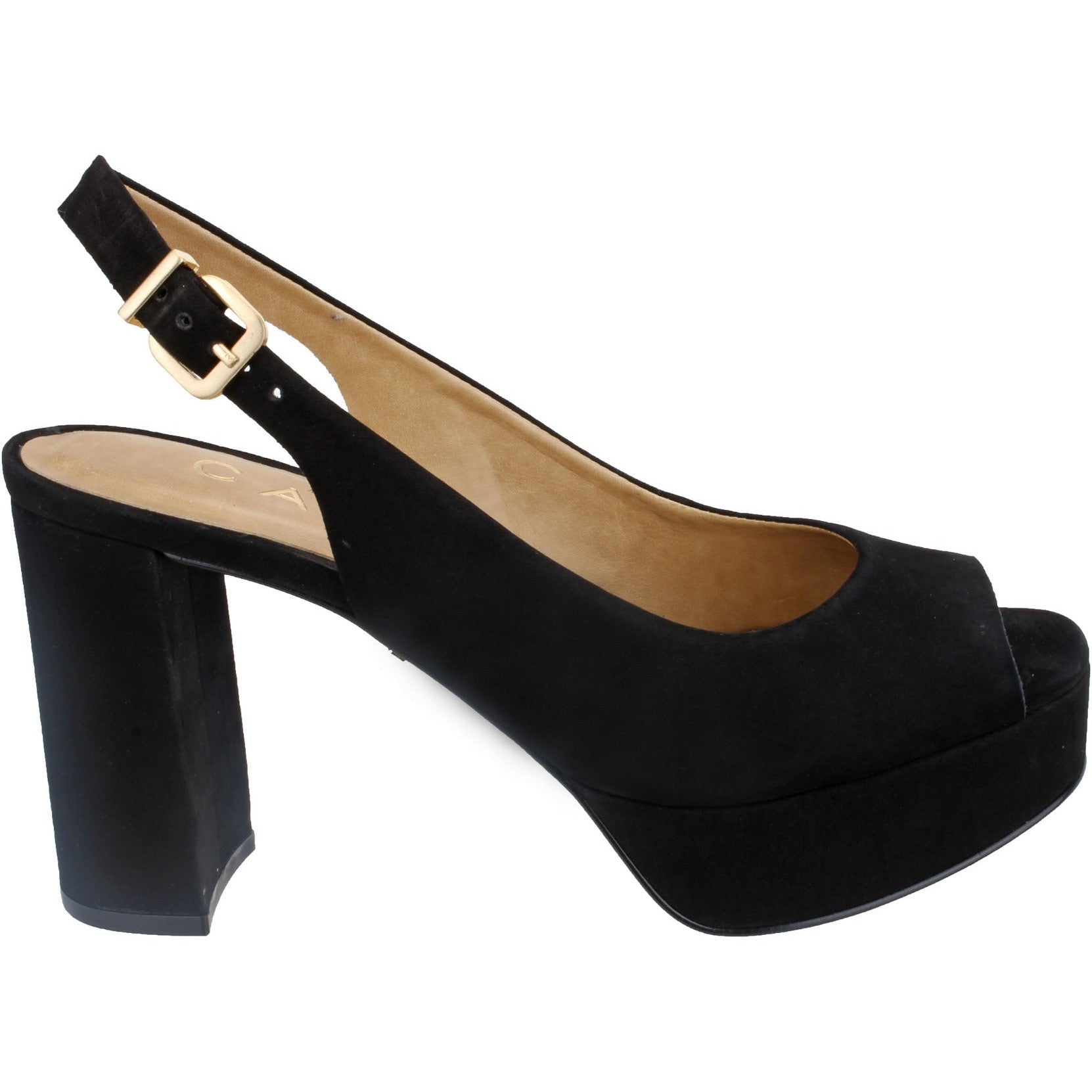 Carrano Selina Platform Slingback - Black