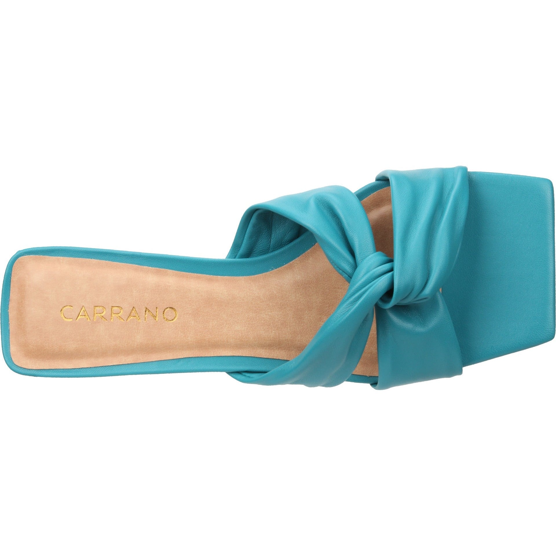 Carrano Serenity Leather Slide Sandal - Blue Lagoon