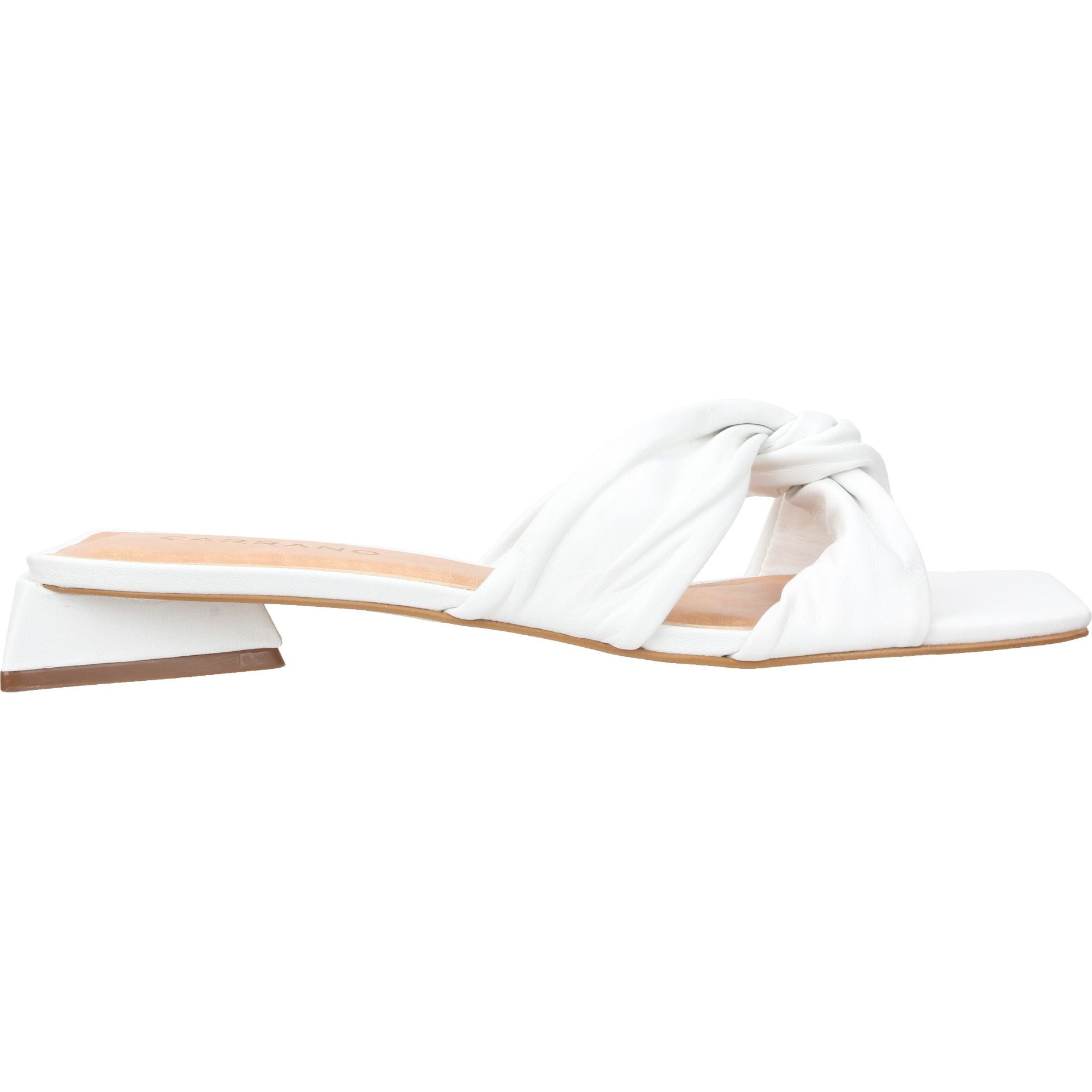 Carrano Serenity Leather Slide Sandal - White