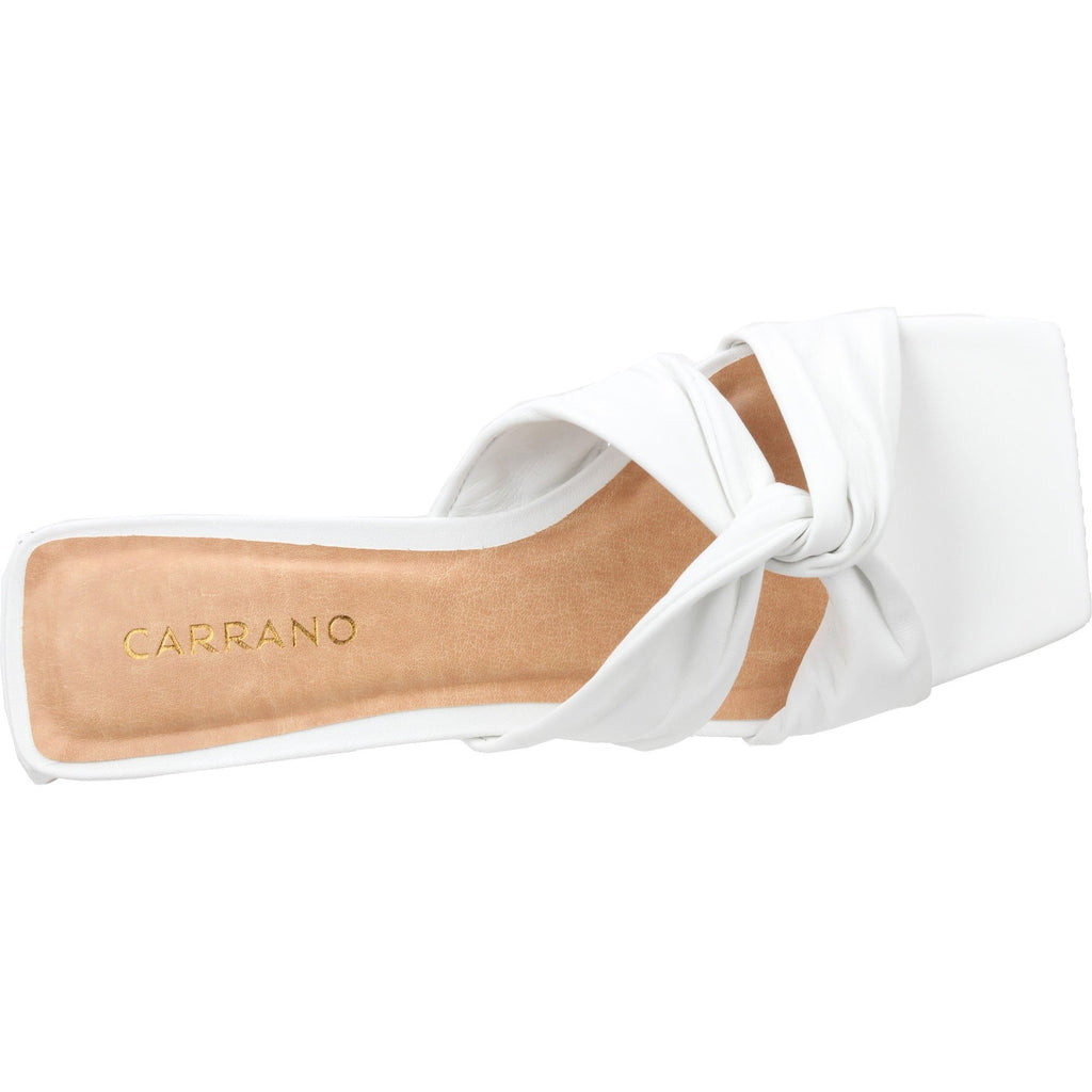 Carrano Serenity Leather Slide Sandal - White