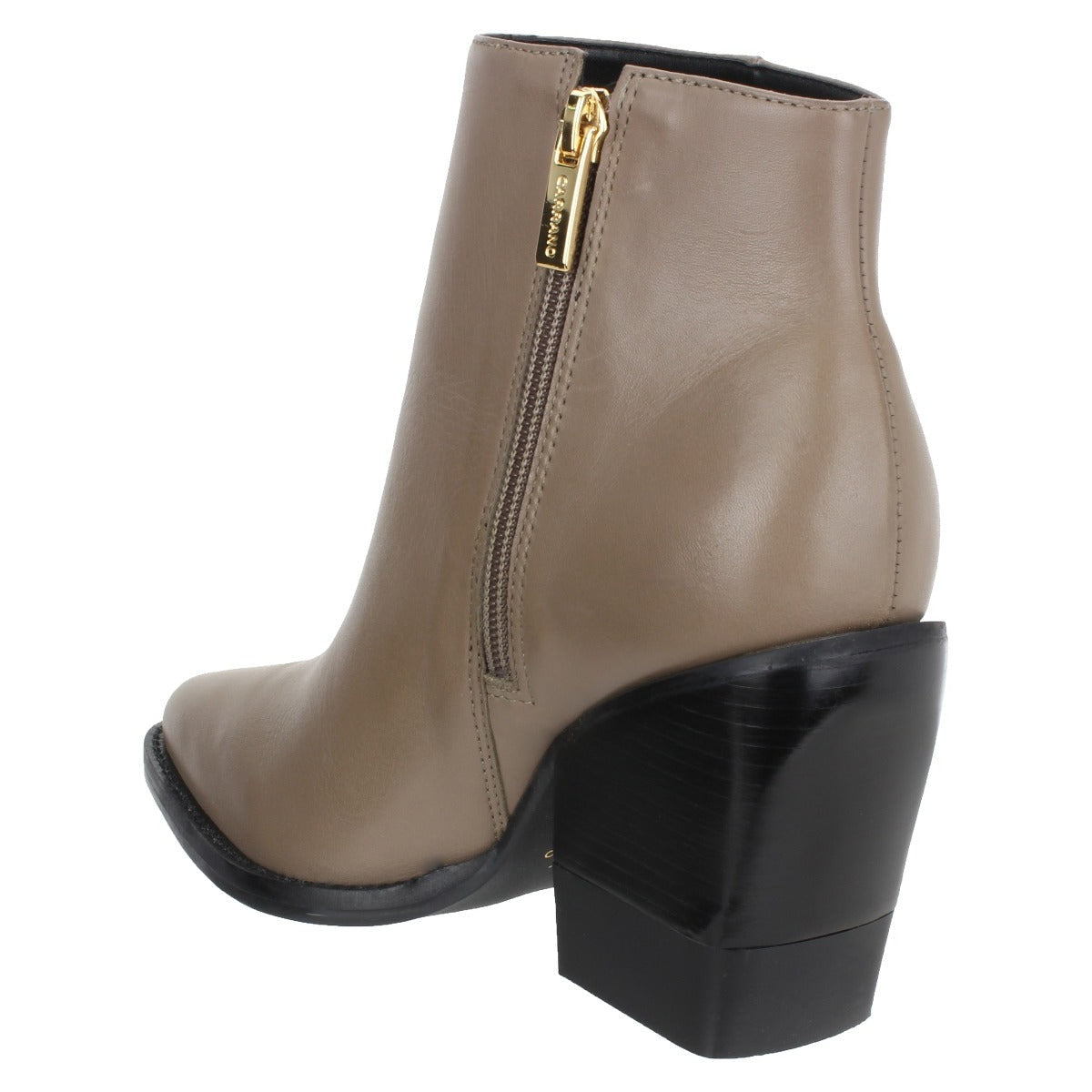 Carrano Stella Leather Booties - Charcoal