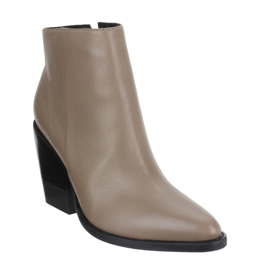 Carrano Stella Leather Booties - Charcoal
