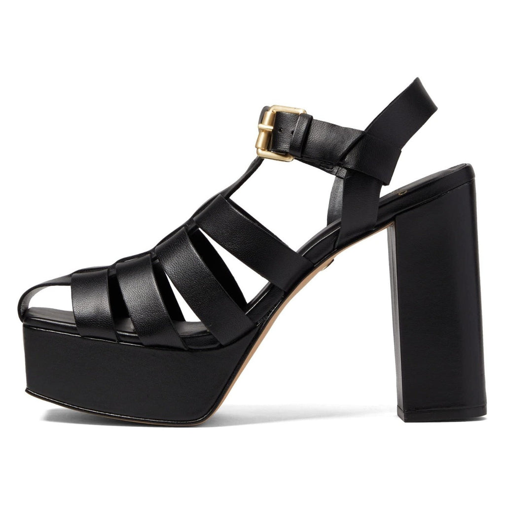 Carrano Thea Leather Platform Sandal - Black