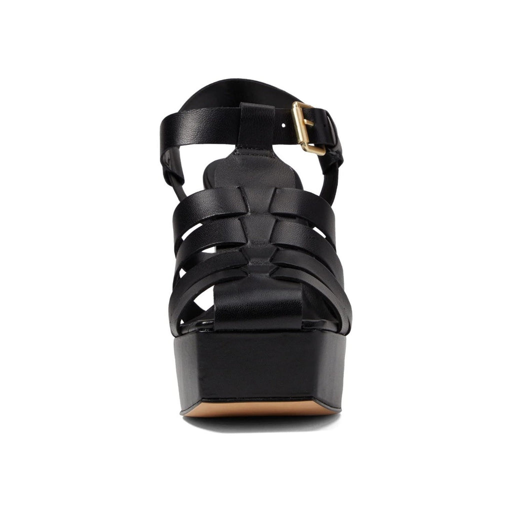 Carrano Thea Leather Platform Sandal - Black