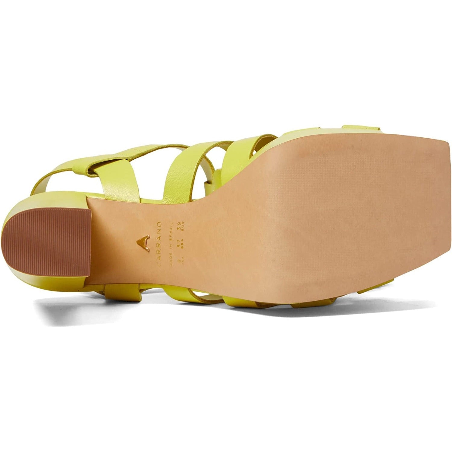 Carrano Thea Leather Platform Sandal - Lemon