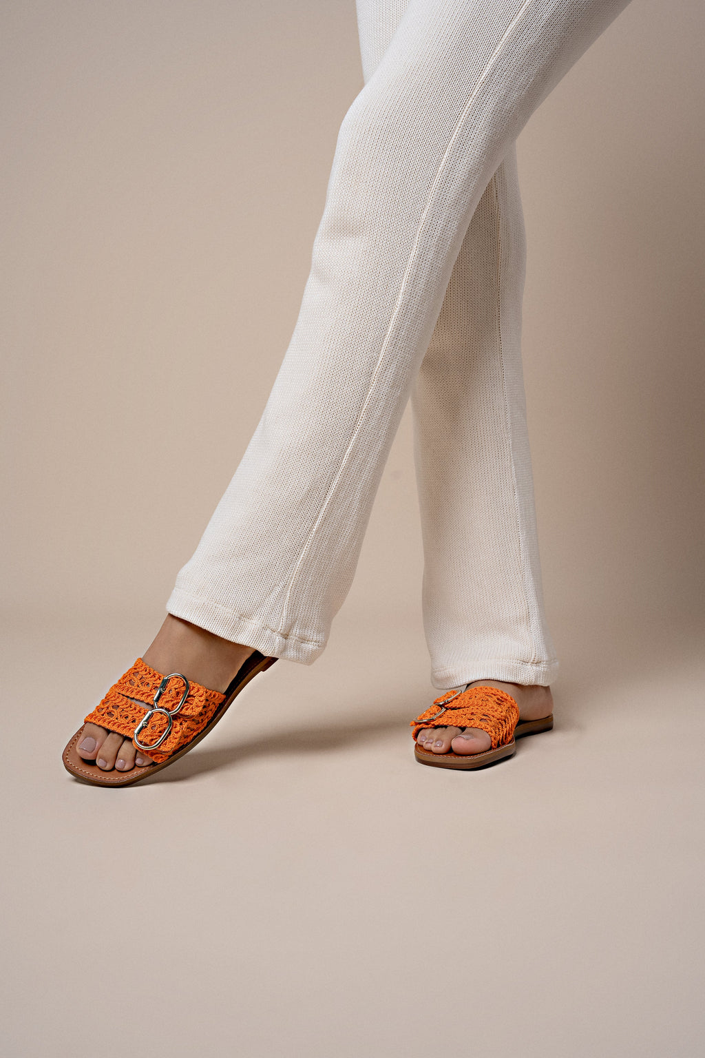 Love Rio Bailey Vintage Crochet Sandal - Orange